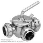Sanitary Stainless Steel Dairy Plug Valve with Union
