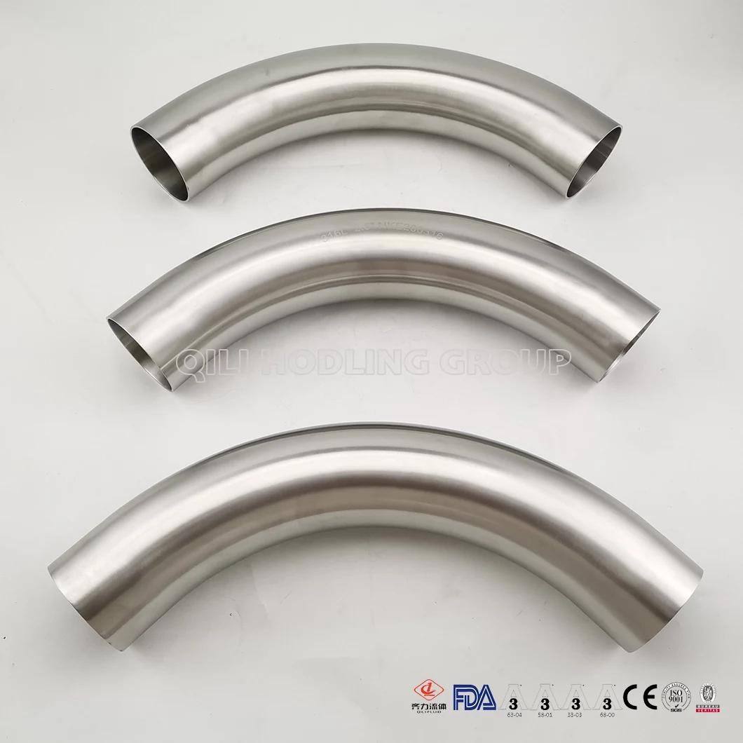 Stainless Steel Elbow Bends Custom-made Radius of 3D