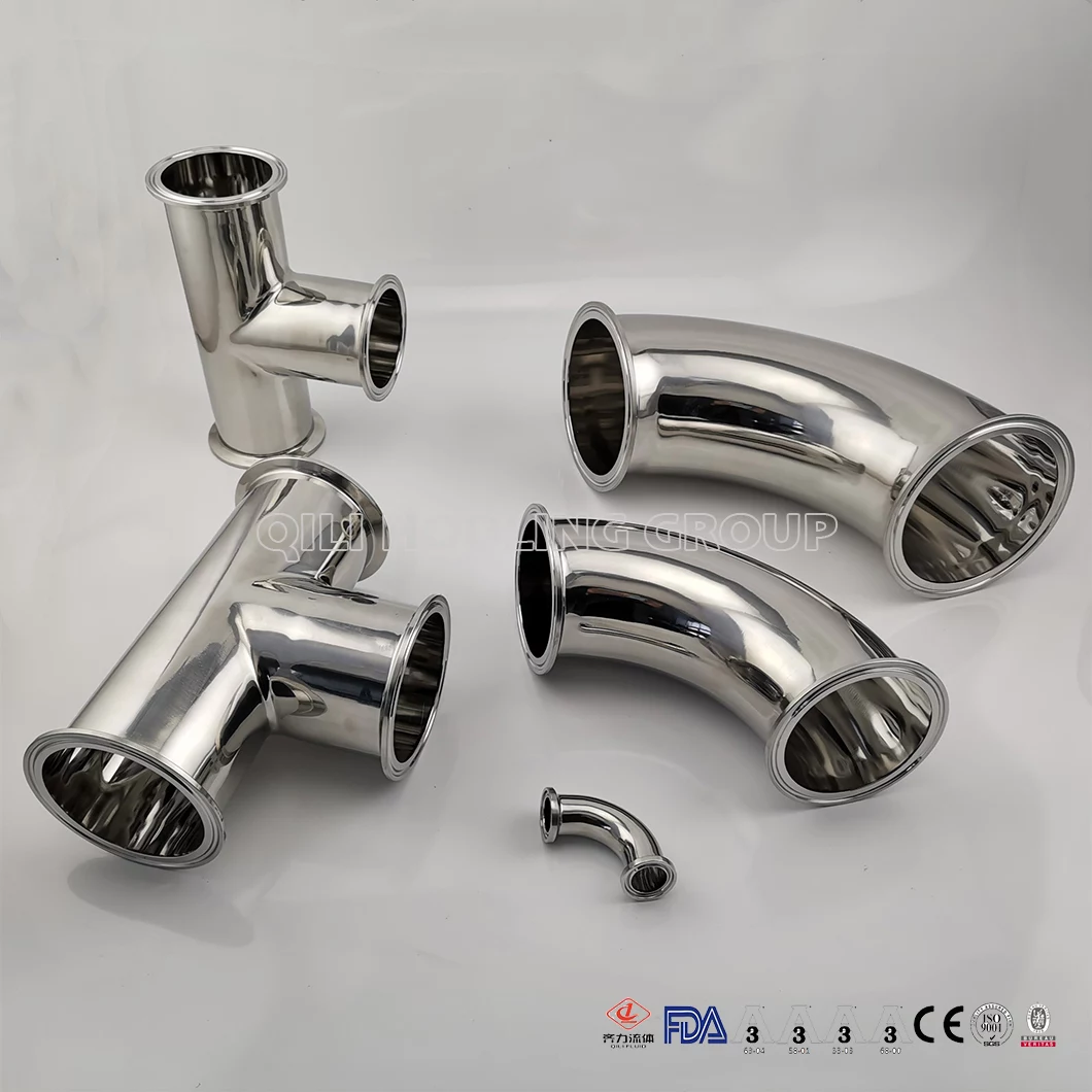 Sanitary Stainless Steel Pipe Fittings Elbow, Tee, Reducer with Electricity Polishing