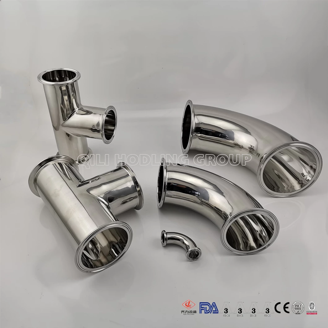 Sanitary Stainless Steel Pipe Fittings Elbow, Tee, Reducer with Electricity Polishing