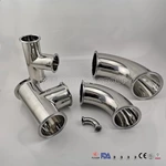 Sanitary Stainless Steel Pipe Fittings Elbow, Tee, Reducer with Electricity Polishing