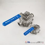 Stainless Steel 3 Way T Or L Type Ball Valves