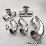 Sanitary Stainless Steel Pipe Fittings Elbow, Tee, Reducer with Electricity Polishing