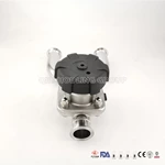 Sanitary 316L Reducing 3 Three Way U Type Hydraulic Diaphragm Valve
