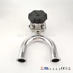 Sanitary 316L Reducing 3 Three Way U Type Hydraulic Diaphragm Valve