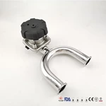 Sanitary 316L Reducing 3 Three Way U Type Hydraulic Diaphragm Valve