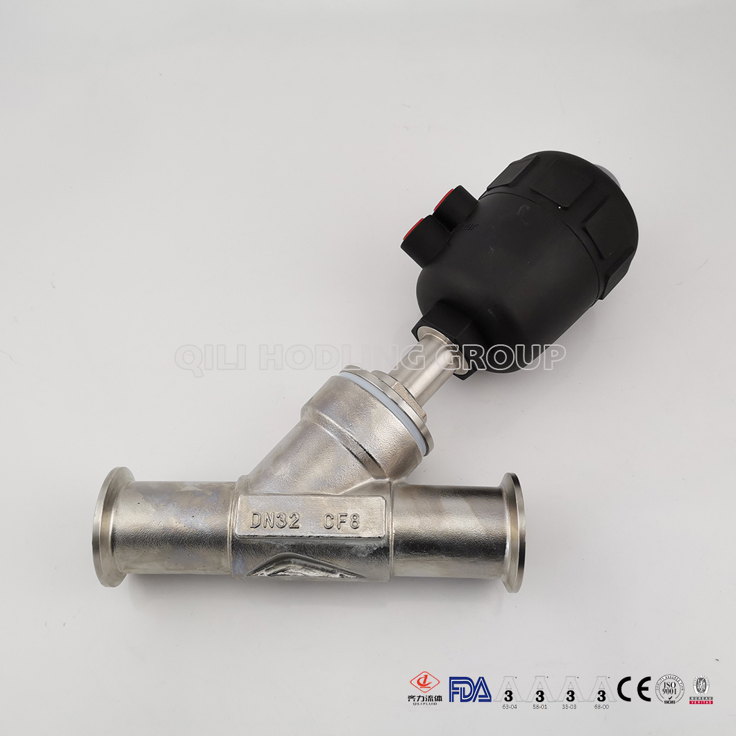 Stainless Steel Flow Control Pneumatically Angle Seat Valve