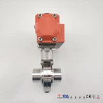 Sanitary Butterfly Valve with Pneumatic Actuator Double Acting