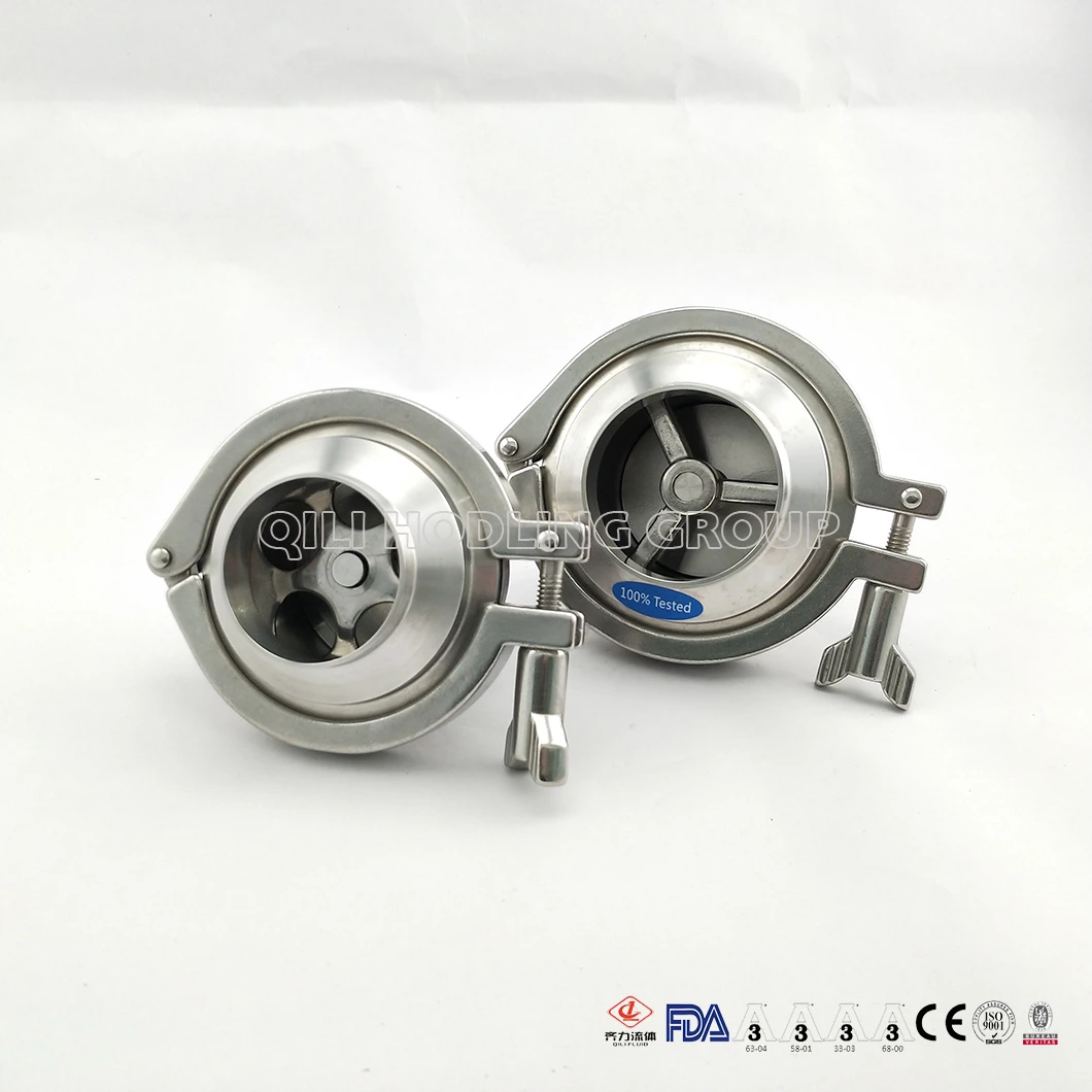 SS 304 Sanitary Stainless Steel Double Weld Non Return