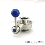 Sanitary Stainless Steel Clamped Butterfly Valve Food Grade SS304 SS316L