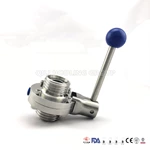 Sanitary Stainless Steel Threaded Butterfly Valve