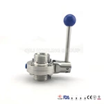 Sanitary Stainless Steel Threaded Butterfly Valve