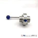 Sanitary Butterfly Valve 304 316L Tc Clam Weld Thread Male Female Connection CNC Machine
