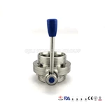 Sanitary Butterfly Valve 304 316L Tc Clam Weld Thread Male Female Connection CNC Machine