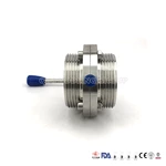 Sanitary Stainless Steel Threaded Butterfly Valve