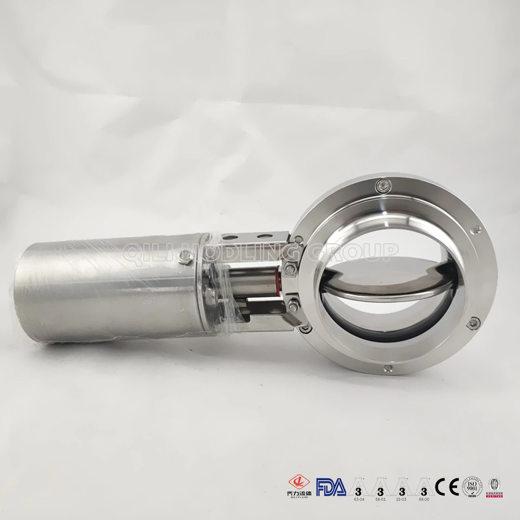 Sanitary Pneumatic Clamp End Butterfly Valve
