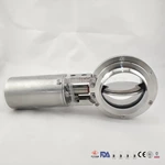 Sanitary Pneumatic Clamp End Butterfly Valve