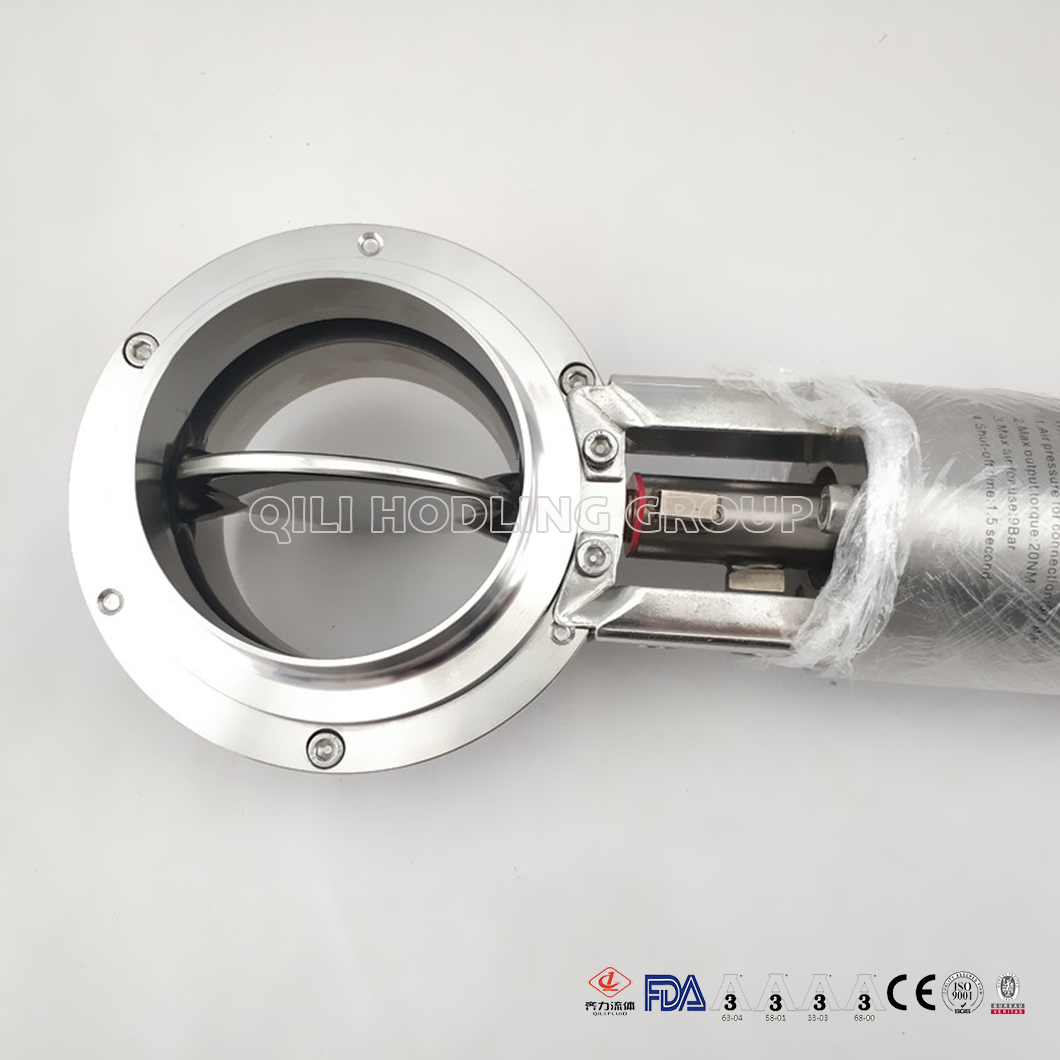 Sanitary Pneumatic Clamp End Butterfly Valve