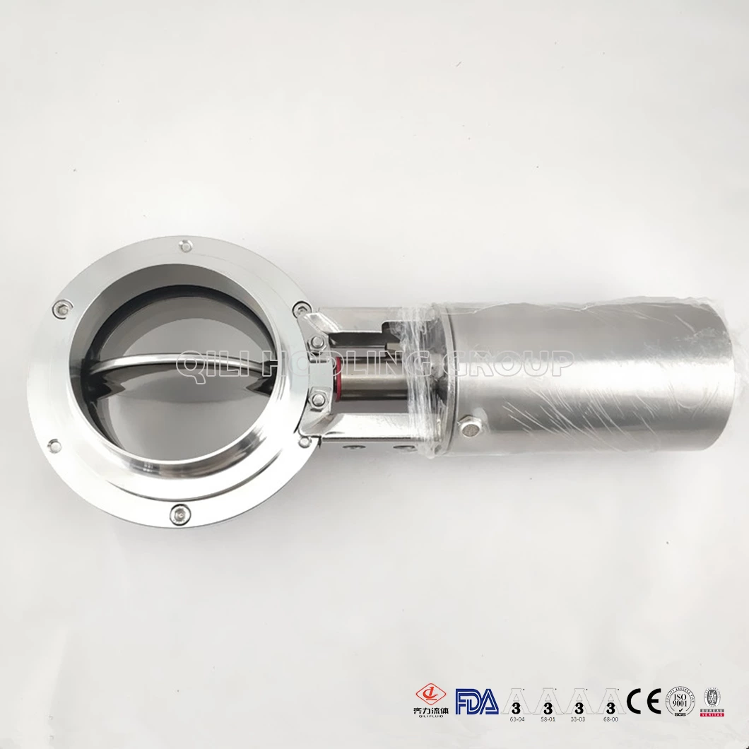 Sanitary Pneumatic Clamp End Butterfly Valve