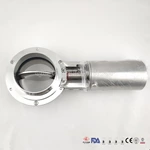 Sanitary Pneumatic Clamp End Butterfly Valve