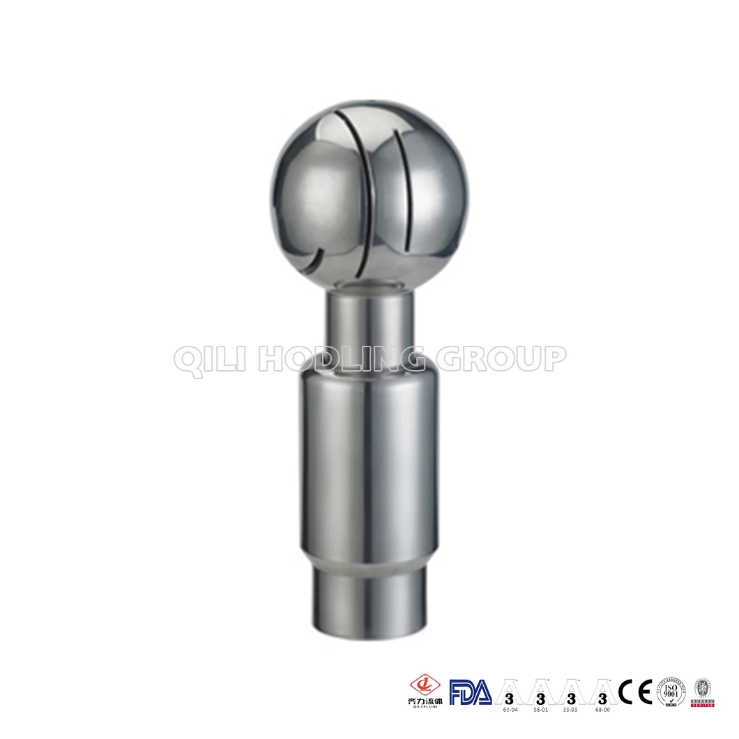 Rotary Hydraulic Spray Nozzle Head Stainless Steel Cleaning Ball for Washing