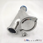 Stainless Steel Y Type BALL CHECK VALVE for Air, Water, Beer Brew Dairy with Clamp Connection meet 3-A