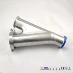 Stainless Steel Y Type BALL CHECK VALVE for Air, Water, Beer Brew Dairy with Clamp Connection meet 3-A