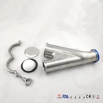 Stainless Steel Y Type BALL CHECK VALVE for Air, Water, Beer Brew Dairy with Clamp Connection meet 3-A