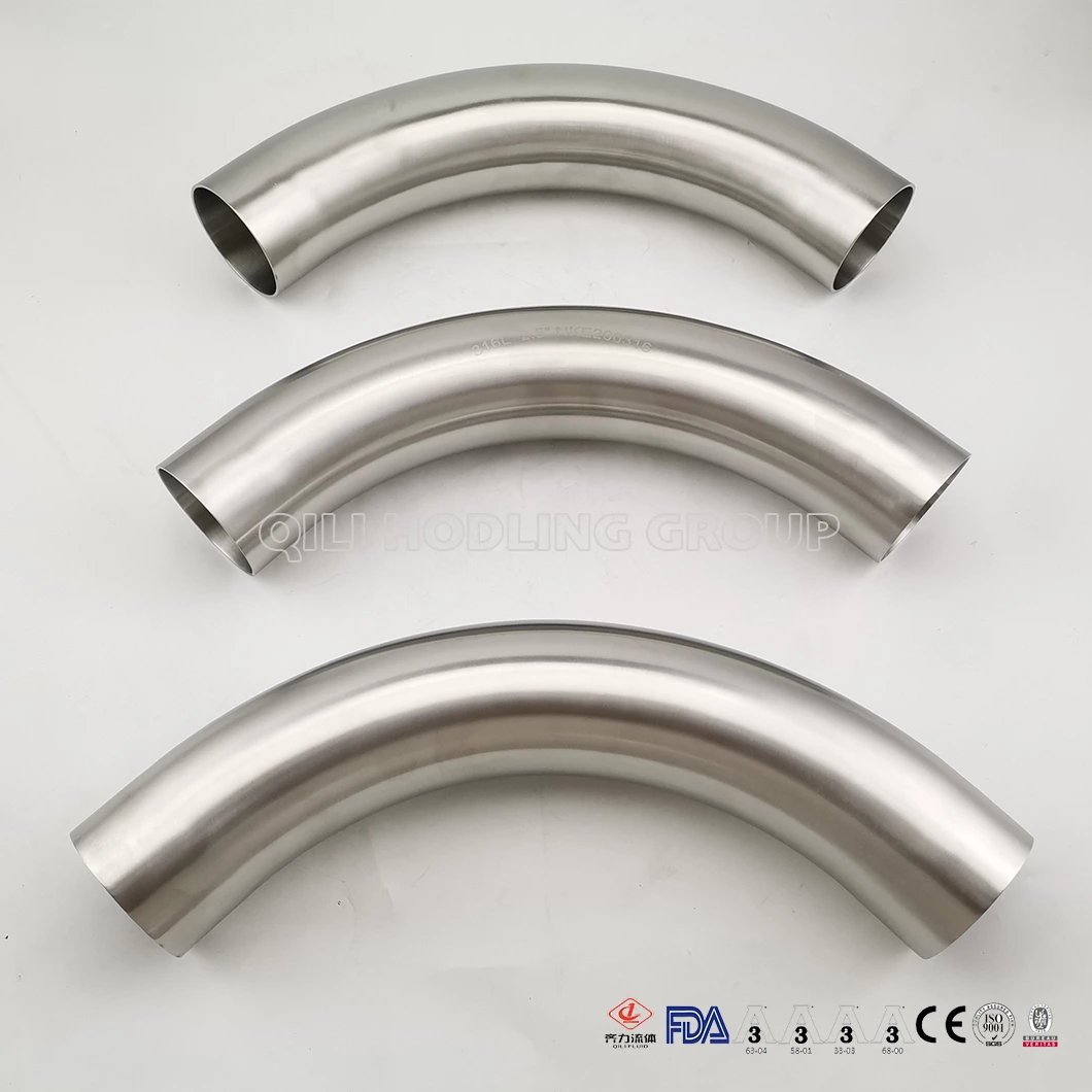 Stainless Steel Elbow Bends Custom-made Radius of 3D