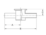ASME BPE fittings S7IWWKS INSTRUMENT TEE, WELD ENDS X CLAMP END