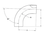 ASME BPE fittings ASME BPE fittings ASME BPE fittings S2S92 92 DEGREE ELBOW TANGENT WELD ENDS