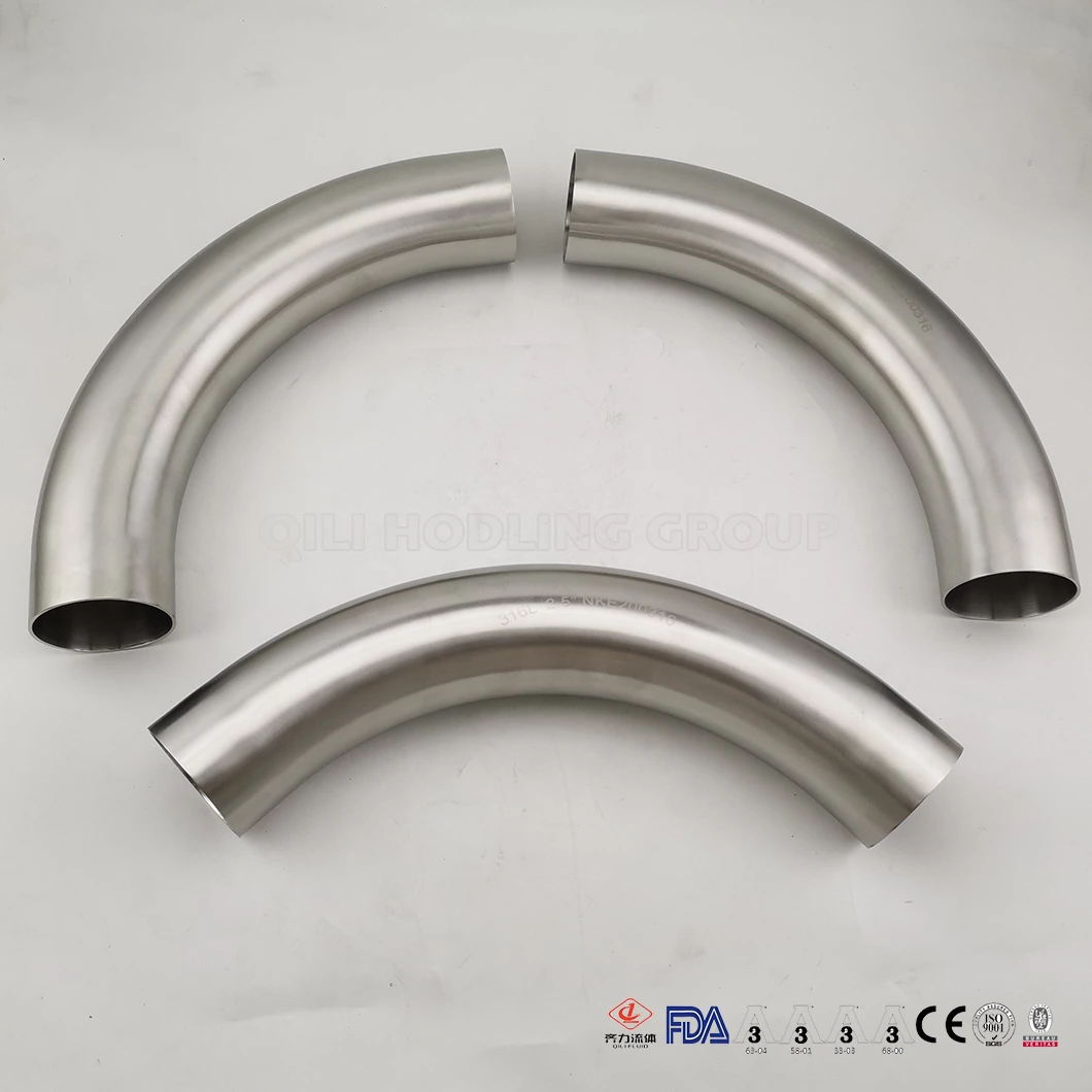 Stainless Steel Elbow Bends Custom-made Radius of 3D