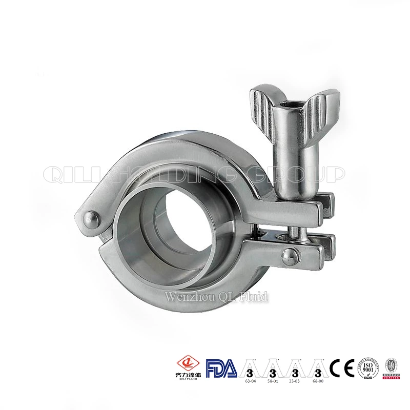 Sanitary Stainless Steel Ss 304/316L High Pressure Tri-Clamp Stainless Steel Pipe Clamp Fitting