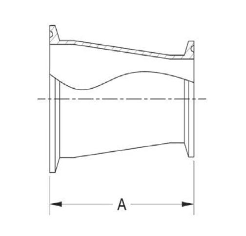 ASME BPE fittings S31 14MP CONCENTRIC REDUCER, CLAMP ENDS