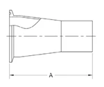 ASME BPE fittings S31K CONCENTRIC REDUCER CLAMP X TANGENT WELD END