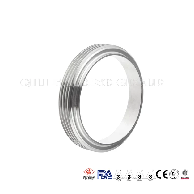 Short threaded bevel seat weld ferrule 15TRF liner