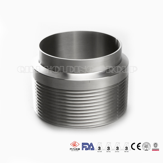 Sanitary Stainless Steel Unpolished Male NPT x Weld End Adapter 19WB