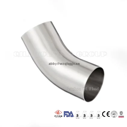 Sanitary Stainless Steel Weld 45 Degree Elbow