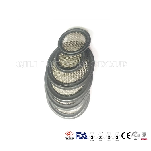 4" Food Grade Sanitary Tri Clamp Viton Gaskets with Screen Ss304 Mesh 200