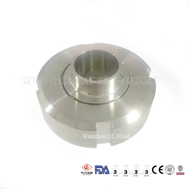 SS304/316L Sanitary Stainless Steel 3A SMS DIN ISO Pipe Fitting Union Round Nut Male Welding Liner