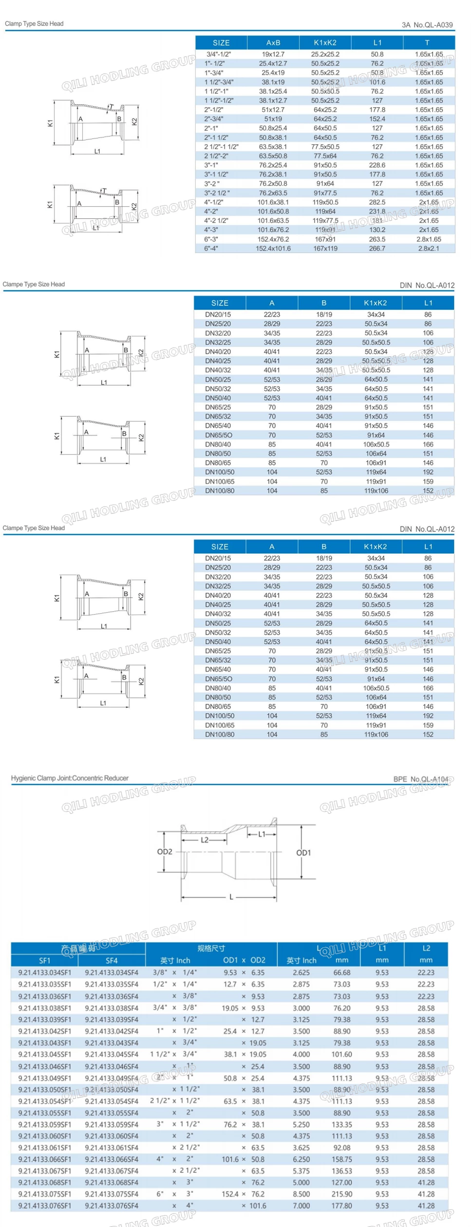 Sanitary Stainless Steel Clamp Concentric Reducer