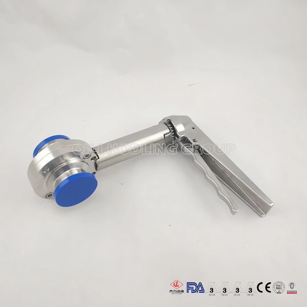 Sanitary Stainless Steel Extension Butterfly Valve And Bracket