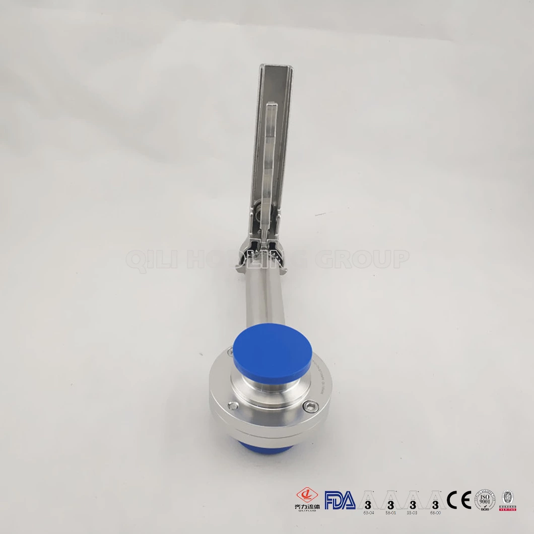Sanitary Stainless Steel Extension Butterfly Valve And Bracket