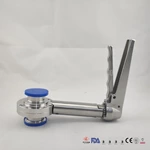 Sanitary Stainless Steel Extension Butterfly Valve And Bracket