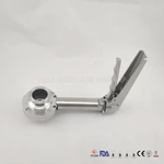 Sanitary Stainless Steel Extension Butterfly Valve And Bracket