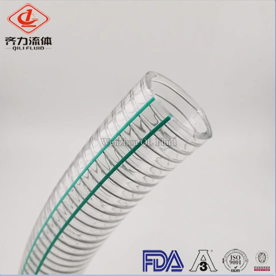 Food Liquids Flexible Tube Pvc Dust Hose Clear Spiral Wire Reinforced