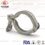Heavy Duty Sanitary Double Pipe Clamps with Round Nut