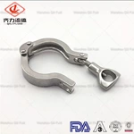 Heavy Duty Sanitary Double Pipe Clamps with Round Nut