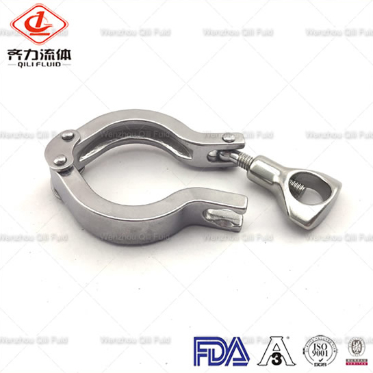 Heavy Duty Sanitary Double Pipe Clamps with Round Nut
