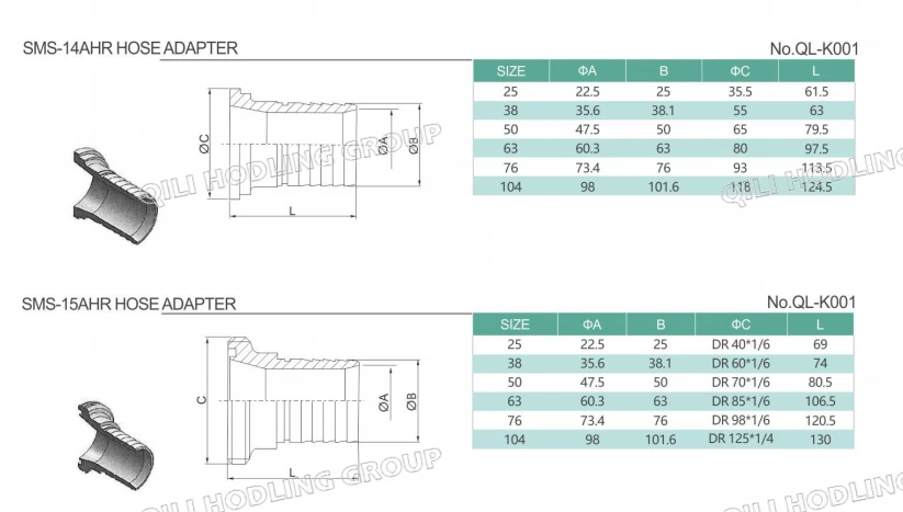 Stainless Steel Sanitary Hose Adaptor Hose Couplings Hose Nipples Customized